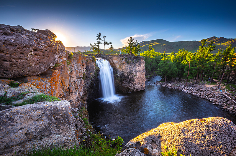 Orkhon waterfall in Mongolia